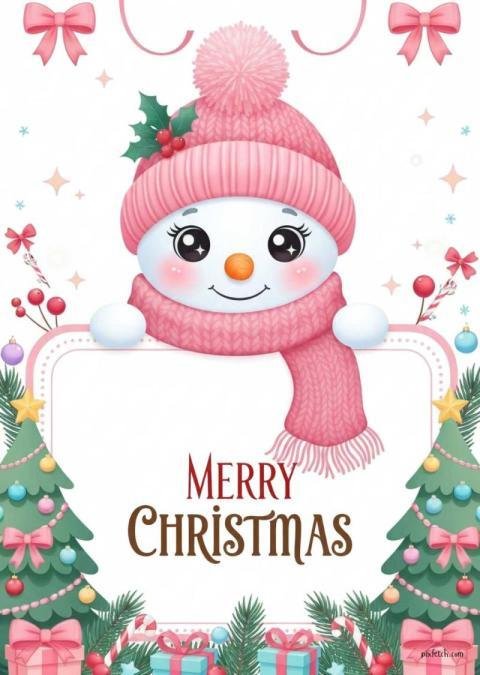 Merry christmas wishes images free with snowman