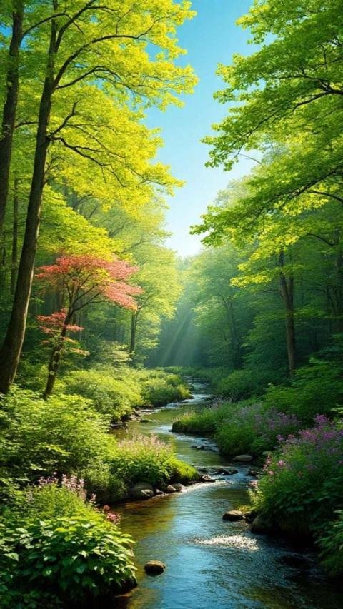Peaceful nature landscape wallpaper