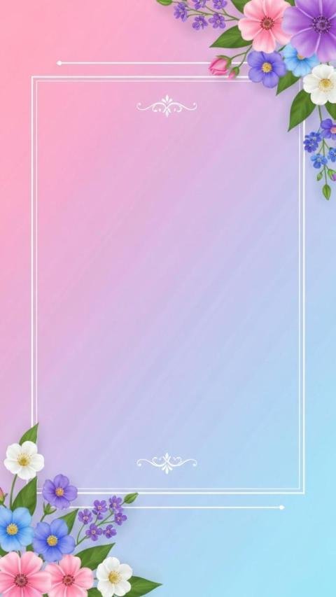 A soft pastel gradient background transitioning from pink to lavender to light blue