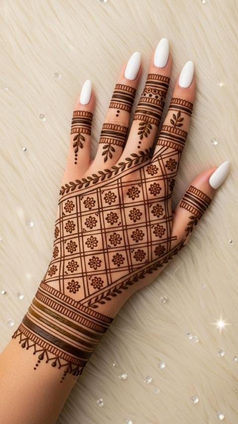 10 + back side mehndi design Arabic