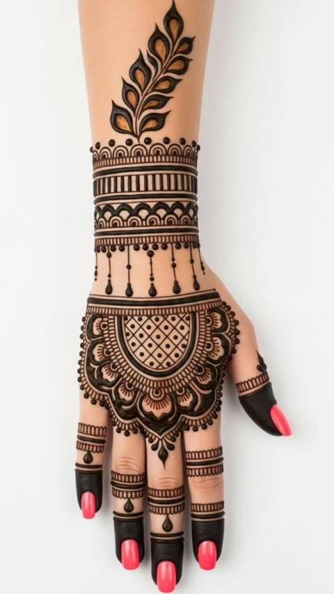 10 + Back side mehndi design photos