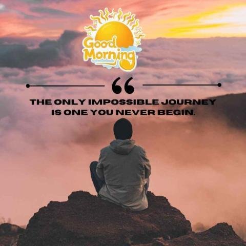 Silhouette of a person with Good morning image