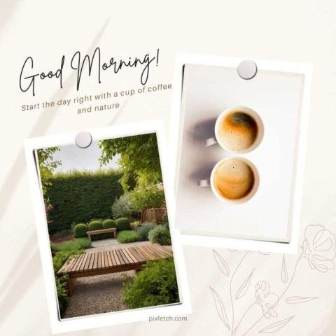 A soft beige color with a subtle floral pattern and good morning wishes