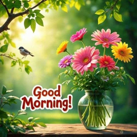 Good morning images with flowers hd