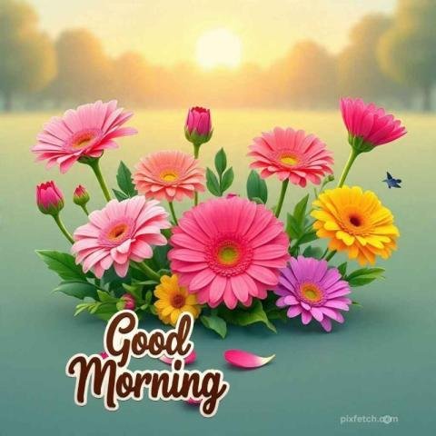 Fresh Morning Greeting Image