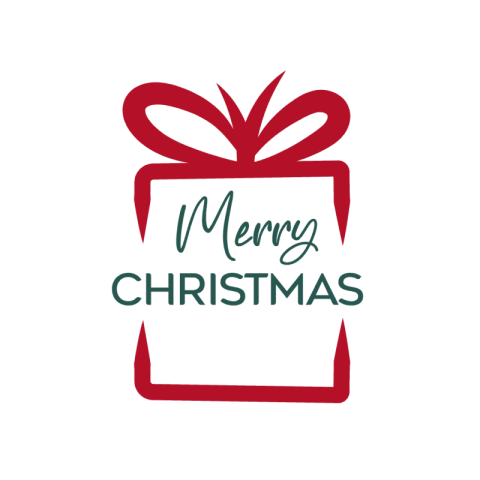 Merry Christmas Gift Box Illustration