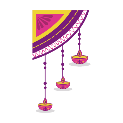 Colorful Diwali decoration design