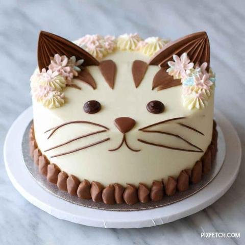 Simple cat cake designs for birthdays