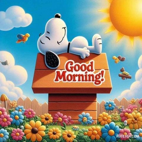 Good morning snoopy images