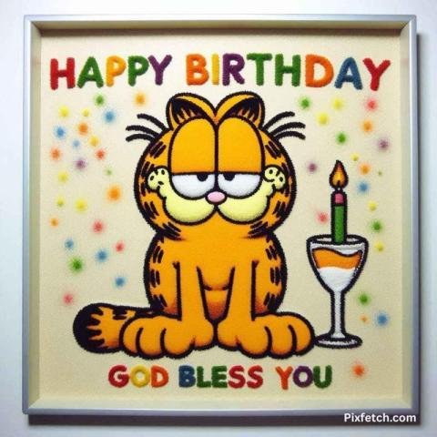 Happy birthday wishes with garfield