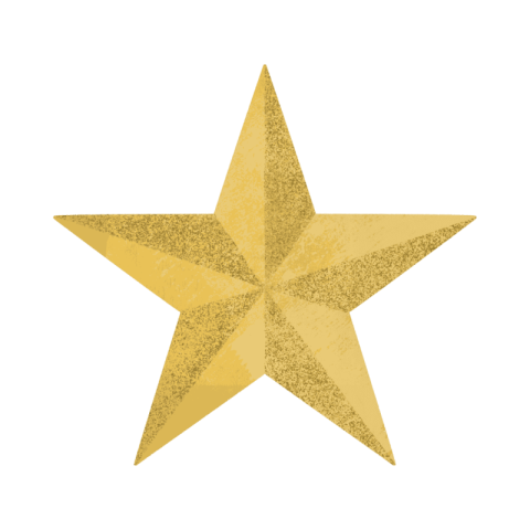 Gold Christmas star png