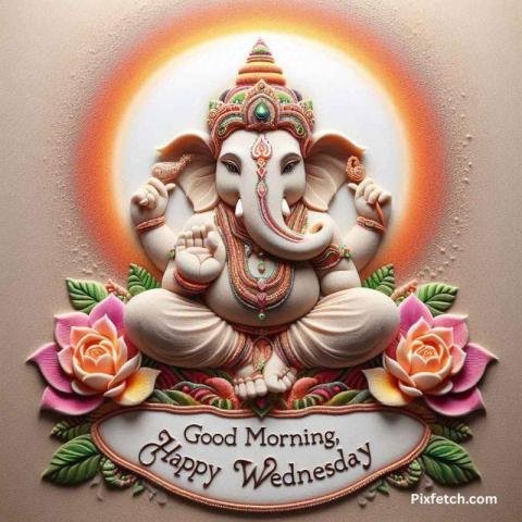 Cute good morning with lord Ganesh download