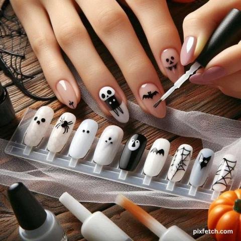 Nail art designs for Halloween