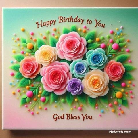 Happy birthday wishes with rose