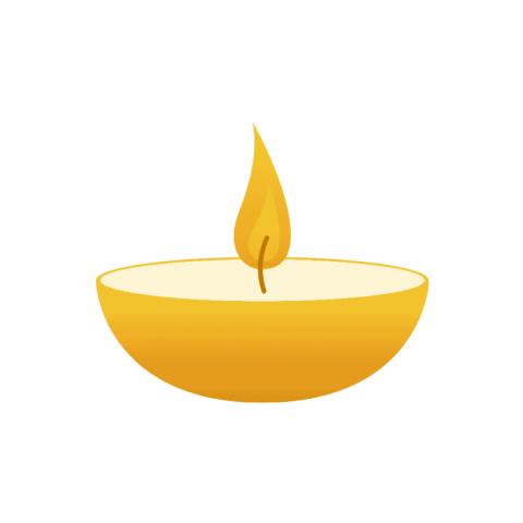 A simple and elegant illustration of a Diya