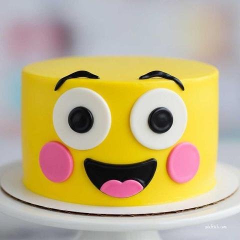 Emoji Fun:  Bright icing with expressive emoji face