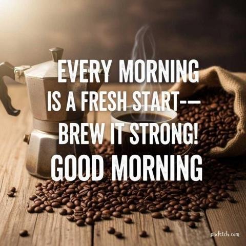 Fresh morning wishes with coffee to please your loved ones