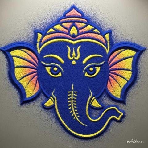Ganpati face drawing