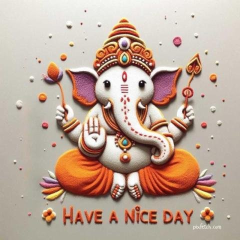 Have a nice day wishes with Ganesh