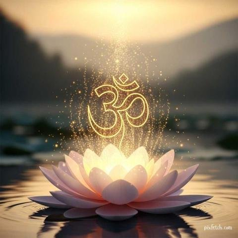 Om image with lotus flower images
