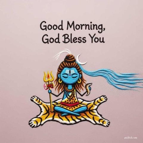 Lord shiva image with good morning wishes