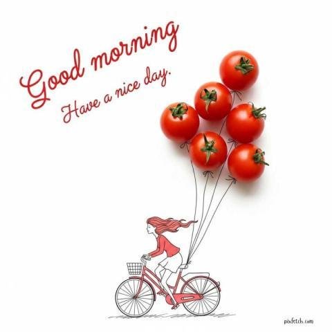 An illustration of doodle style girl with good morning wishes