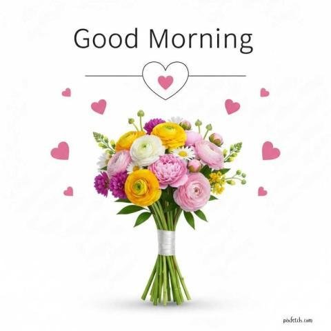 Good morning images with flowers boquet hd