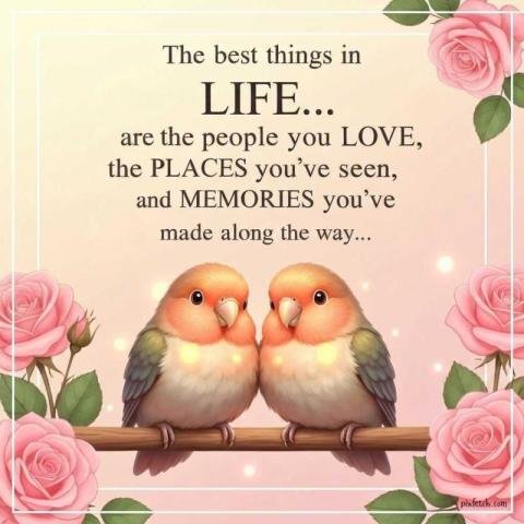Heartwarming motivational quote image with birds