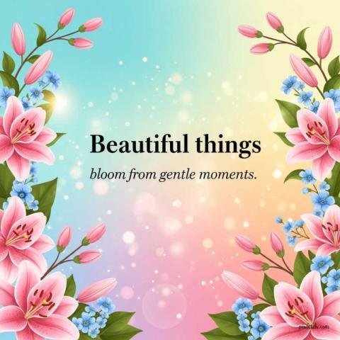 Elegant floral inspirational morning quote