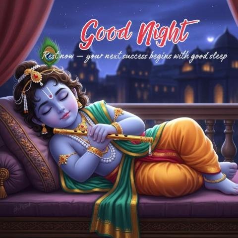 Good night lord Krishna images