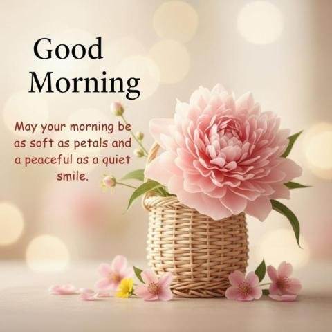 Soft Pink Blossom Morning Greeting