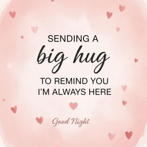 Good Night Hug Quote Image