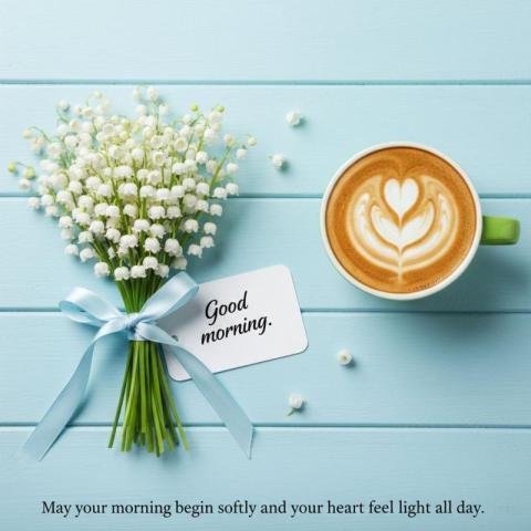 Good Morning Coffee with Flowers