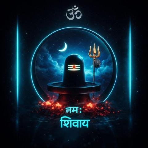 Neon shivling om namah shivaya hd wallpaper