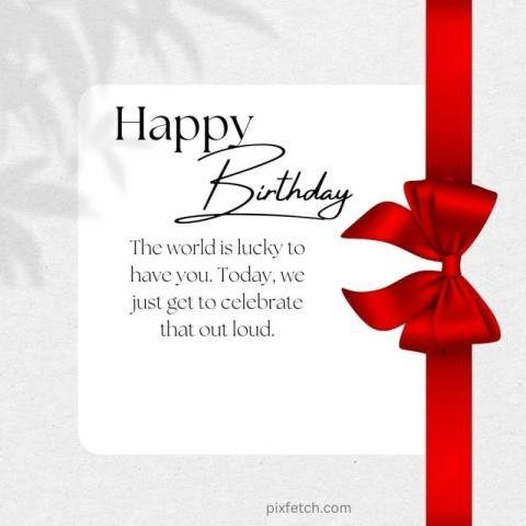 A simple birthday card with quotes