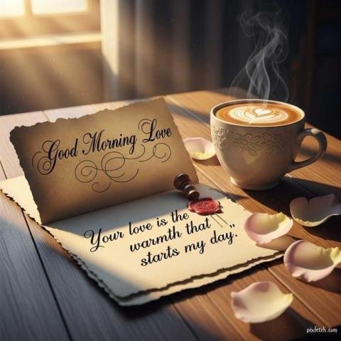 Love good morning quotes image for whatsapp status