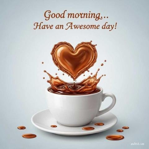 A photorealistic good morning themed artwork