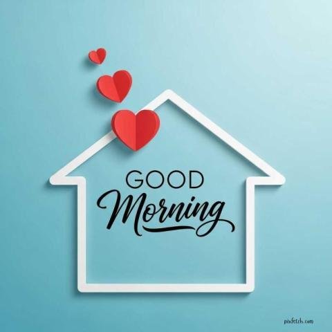 A clean, minimalistic, modern graphic good morning image