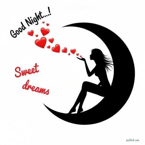 good night illustration on a pure white background