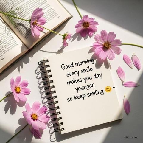 Good morning images with flowers and quotes