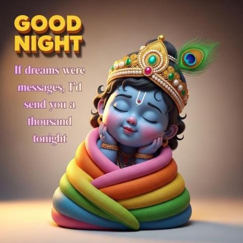 Baby Krishna good night images
