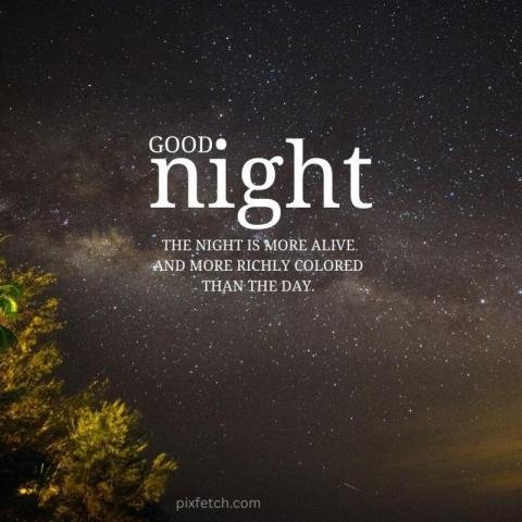 A photograph of a night sky filled with stars and good night wishes