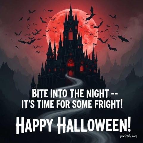 Happy Halloween castle images free download