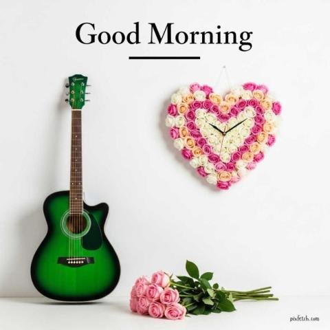 A minimal, elegant still life scene with good morning wishes