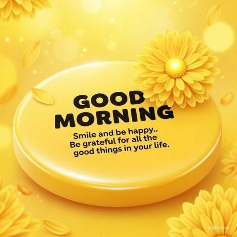 Cheerful good morning images with vibrant yellow tones