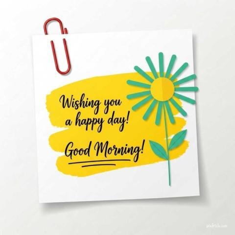 Good morning images in paper art style