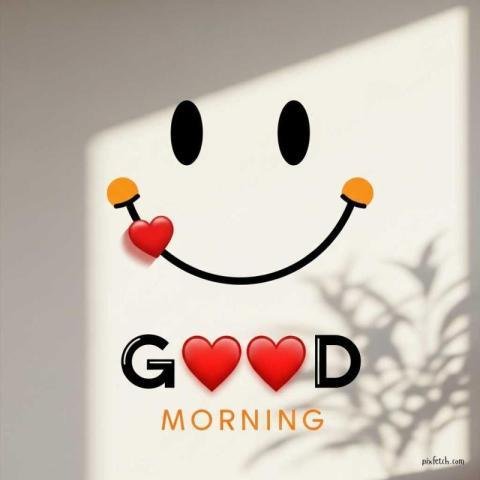Beautiful good morning images with a large smiling face