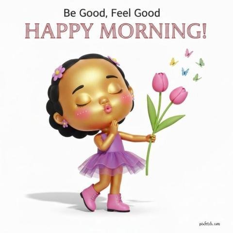 Beautiful good morning images with cute girl