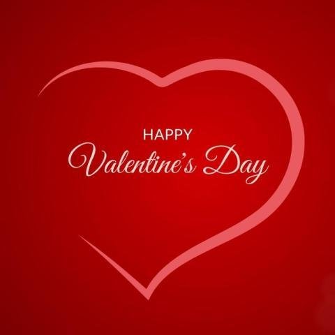 Happy Valentine’s Day Red Heart Background – Romantic Love Greeting