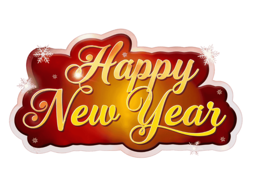 Happy New Year Greeting PNG